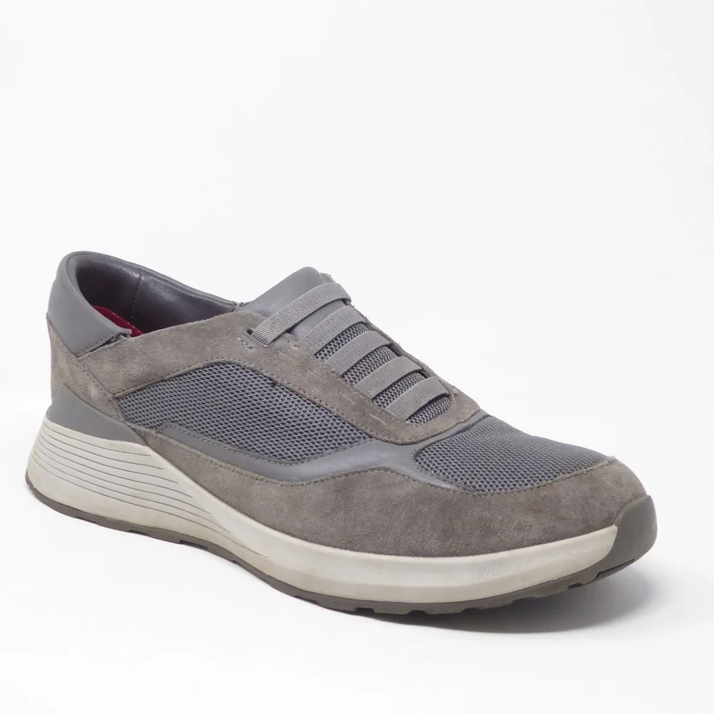 Kizik Mens Cupertino Sneakers Gray Suede Mesh Slip On Hands Free Size 11M